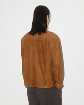 Blackey overshirt jacket in suede leather, unlined. Brown - Sandal