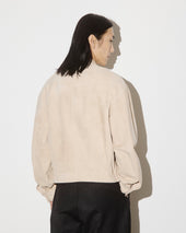Stan Bomber jacket in suede leather, unlined. Orange - Ruggine