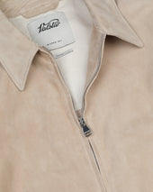 Stan Bomber jacket in suede leather, unlined. Beige - Sisal