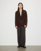 Miller blazer in suede leather, unlined. Brown - Caffè