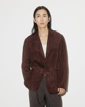 Miller blazer in suede leather, unlined. Brown - Caffè