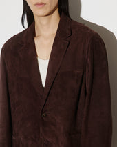 Miller blazer in suede leather, unlined. Brown - Caffè