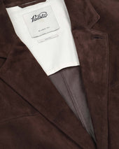 Miller blazer in suede leather, unlined. Brown - Caffè