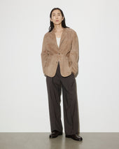 Miller blazer in suede leather, unlined. Beige - Grege