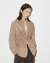 Miller blazer in suede leather, unlined. Beige - Grege