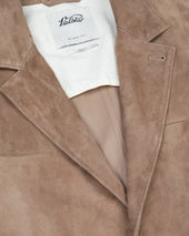 Miller blazer in suede leather, unlined. Beige - Grege