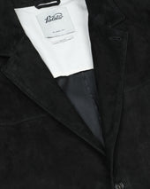 Miller blazer in suede leather, unlined - Black