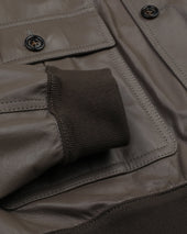 Unlined Valstarino Jacket In Nappa Leather Brown Cocoa