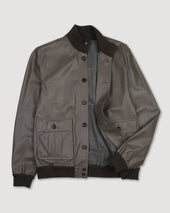 Unlined Valstarino Jacket In Nappa Leather Brown Cocoa