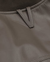 Unlined Valstarino Jacket In Nappa Leather Brown Cocoa