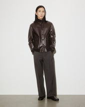 Unlined Valstarino jacket in nappa leather. Brown - Caffè