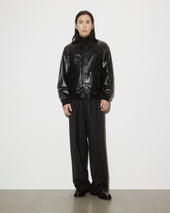 Unlined Valstarino jacket in nappa leather - Black