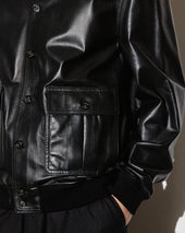 Unlined Valstarino jacket in nappa leather - Black