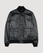Unlined Valstarino jacket in nappa leather - Black