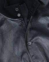 Unlined Valstarino jacket in nappa leather. Blue - Navy