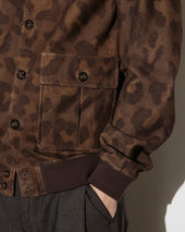 Unlined Valstarino jacket in camouflage printed suede leather - Camouflage