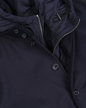Valstarino jacket in water-repellent wool flannel with a detachable inner gilet. Blue - Navy