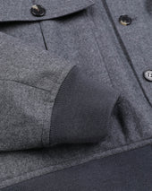 Valstarino jacket in water-repellent wool flannel with a detachable inner gilet. Grey - Dark grey