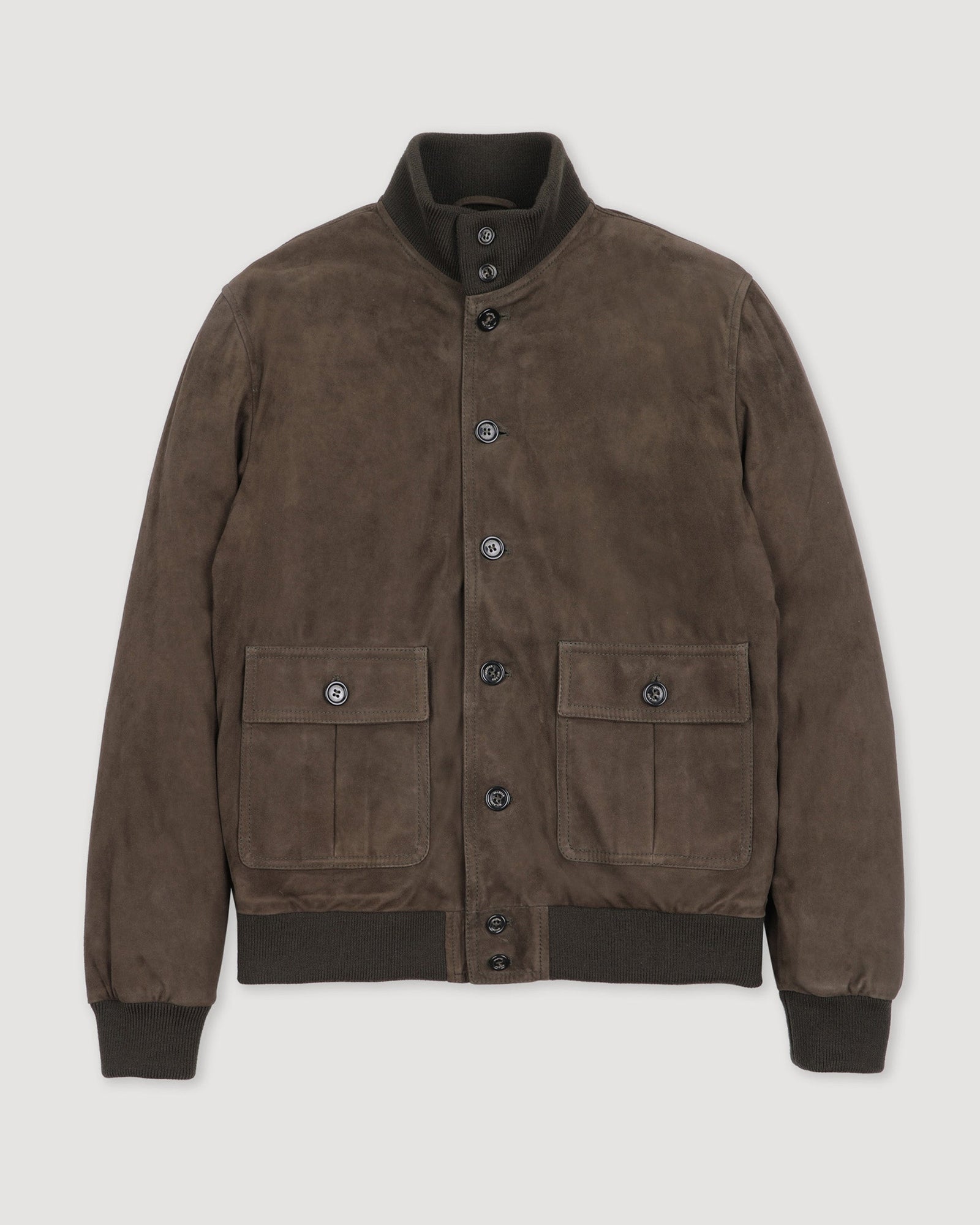 Goose Down Padded Valstarino In Suede Leather With Back Loop Green Muschio