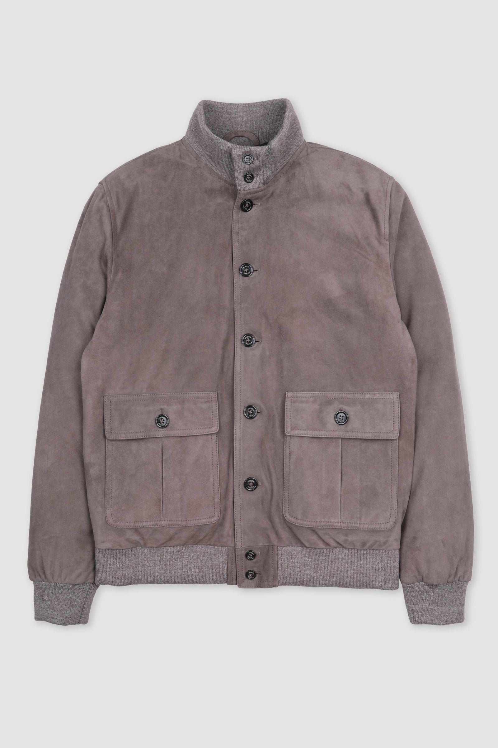 Goose Down Padded Valstarino In Suede Leather Grey Roccia
