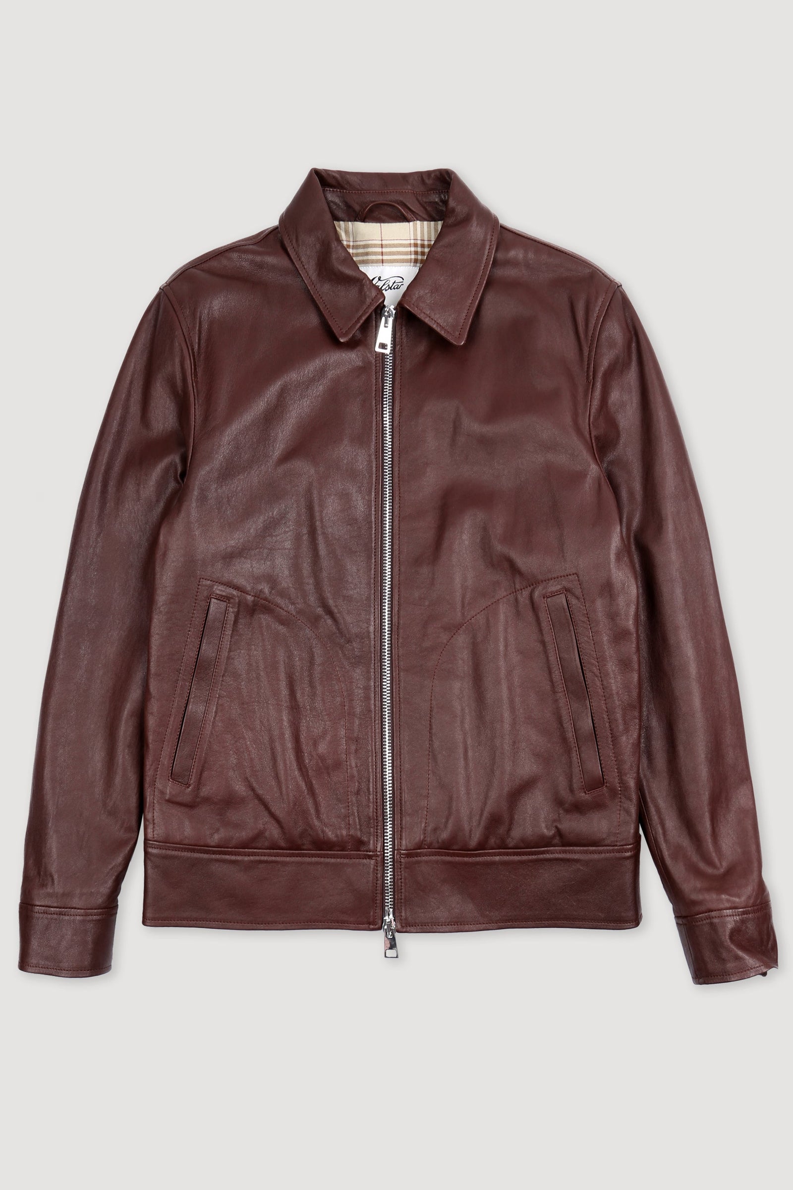 Padded Zip Jacket In Nappa Leather Terra