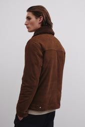 Thomas jacket in suede with goose down padding. Brown - Sesamo