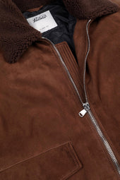 Thomas jacket in suede with goose down padding. Brown - Sesamo