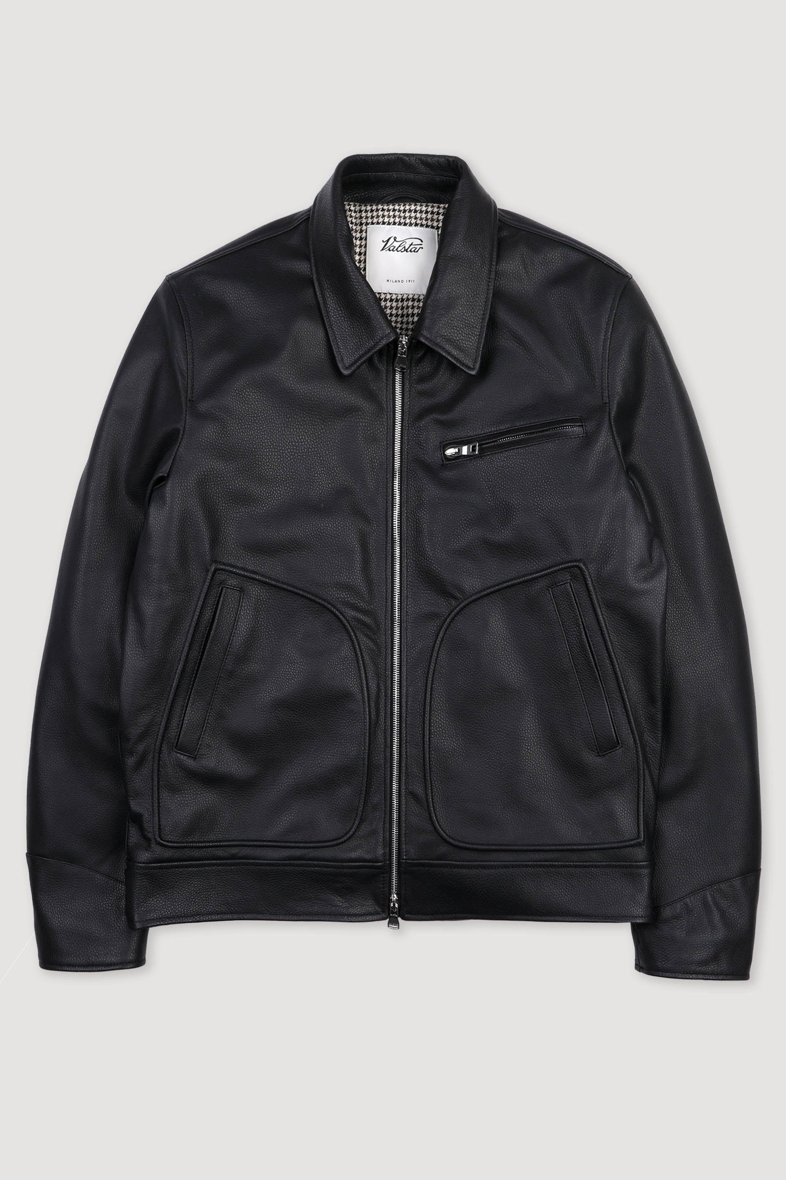 Lined Biker Jacket In Grain Nappa Leather