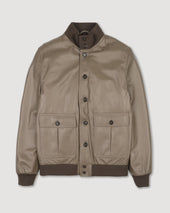 Goose down padded Valstarino in nappa leather. Brown - Cocoa