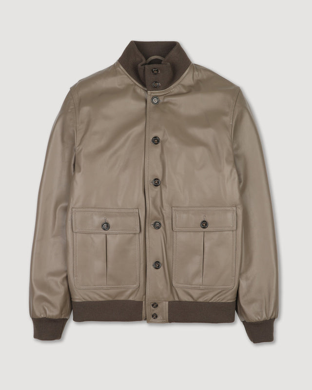 Goose down padded Valstarino in nappa leather. Brown - Cocoa