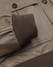 Goose down padded Valstarino in nappa leather. Brown - Cocoa