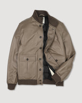 Goose down padded Valstarino in nappa leather. Brown - Cocoa