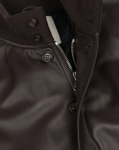 Goose down padded Valstarino in nappa leather. Brown - Caffè