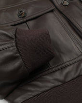 Goose down padded Valstarino in nappa leather. Brown - Caffè