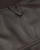 Goose down padded Valstarino in nappa leather. Brown - Caffè