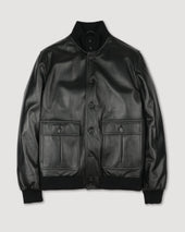 Goose down padded Valstarino in nappa leather - Black