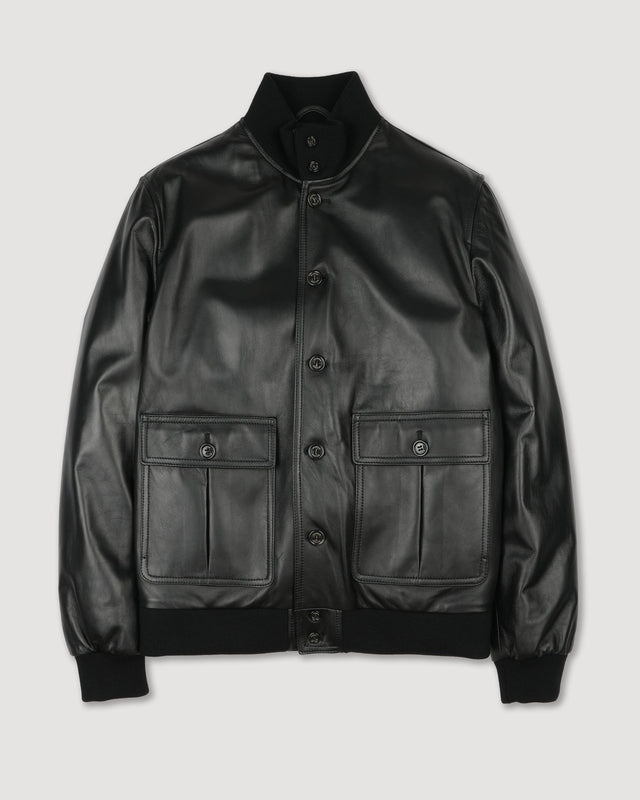 Goose down padded Valstarino in nappa leather - Black