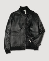 Goose down padded Valstarino in nappa leather - Black
