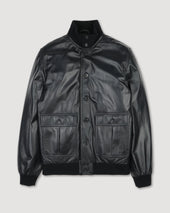 Goose down padded Valstarino in nappa leather. Blue - Navy