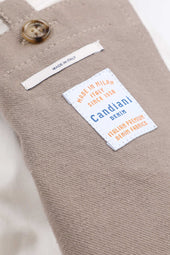Padded overshirt in cotton drill. Beige - Coloniale