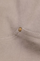 Peter padded work jacket in cotton drill with suede collar. Beige - Coloniale