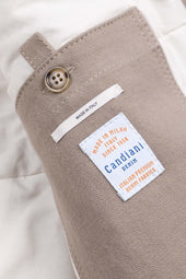 Peter padded work jacket in cotton drill with suede collar. Beige - Coloniale