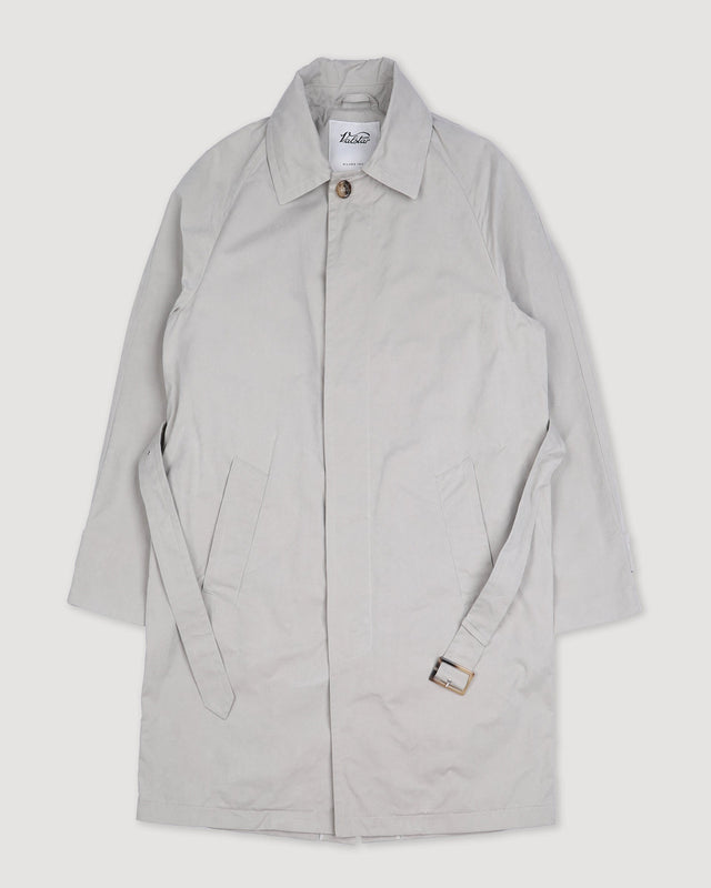 Humphrey trench coat in a water repellent waxed cotton blend fabric. Grey - Ghiaia