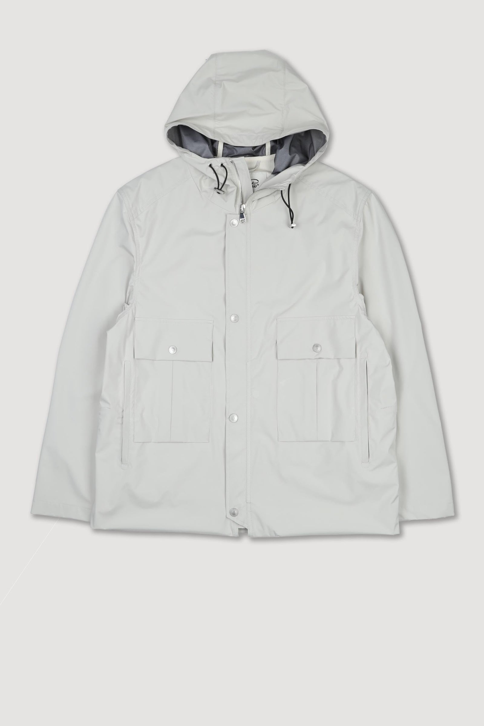 Gardiner Parka In 3 Layer Microfiber Waterproof Grey Canvas