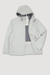 Gardiner parka in 3 layer microfiber, waterproof. Grey - Canvas