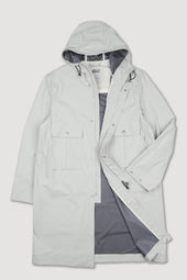 Gardiner parka in 3 layer microfiber, waterproof. Grey - Canvas