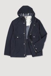 Gardiner parka in 3 layer microfiber, waterproof. - Navy