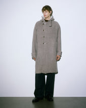 Camus montgomery in herringbone alpaca-wool felt. Beige - Vicuna/Latte