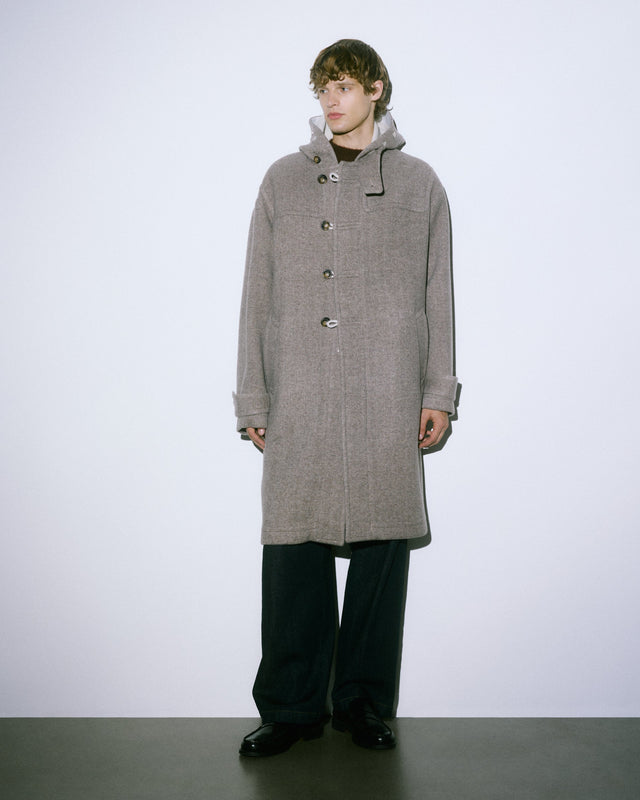Camus montgomery in herringbone alpaca-wool felt. Beige - Vicuna/Latte