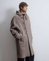 Camus montgomery in herringbone alpaca-wool felt. Beige - Vicuna/Latte